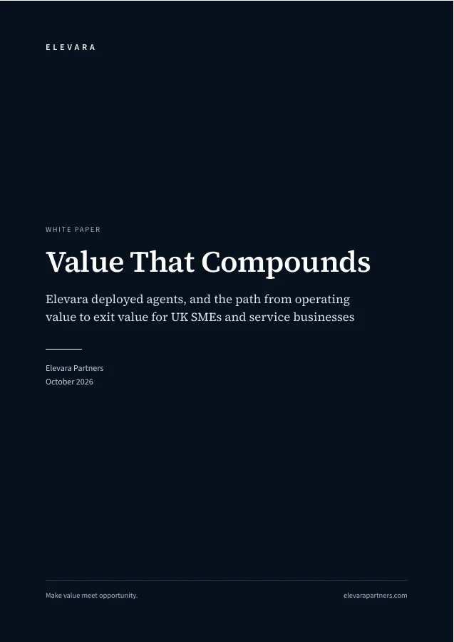 Cover of the ELEVARA white paper, Value That Compounds